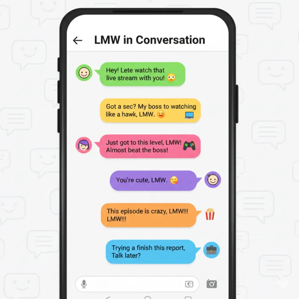 Examples of LMW in Conversation