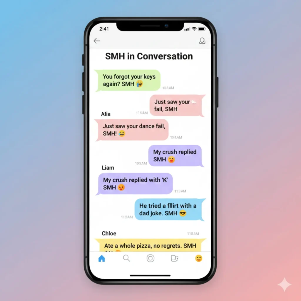 Examples of SMH in Conversation