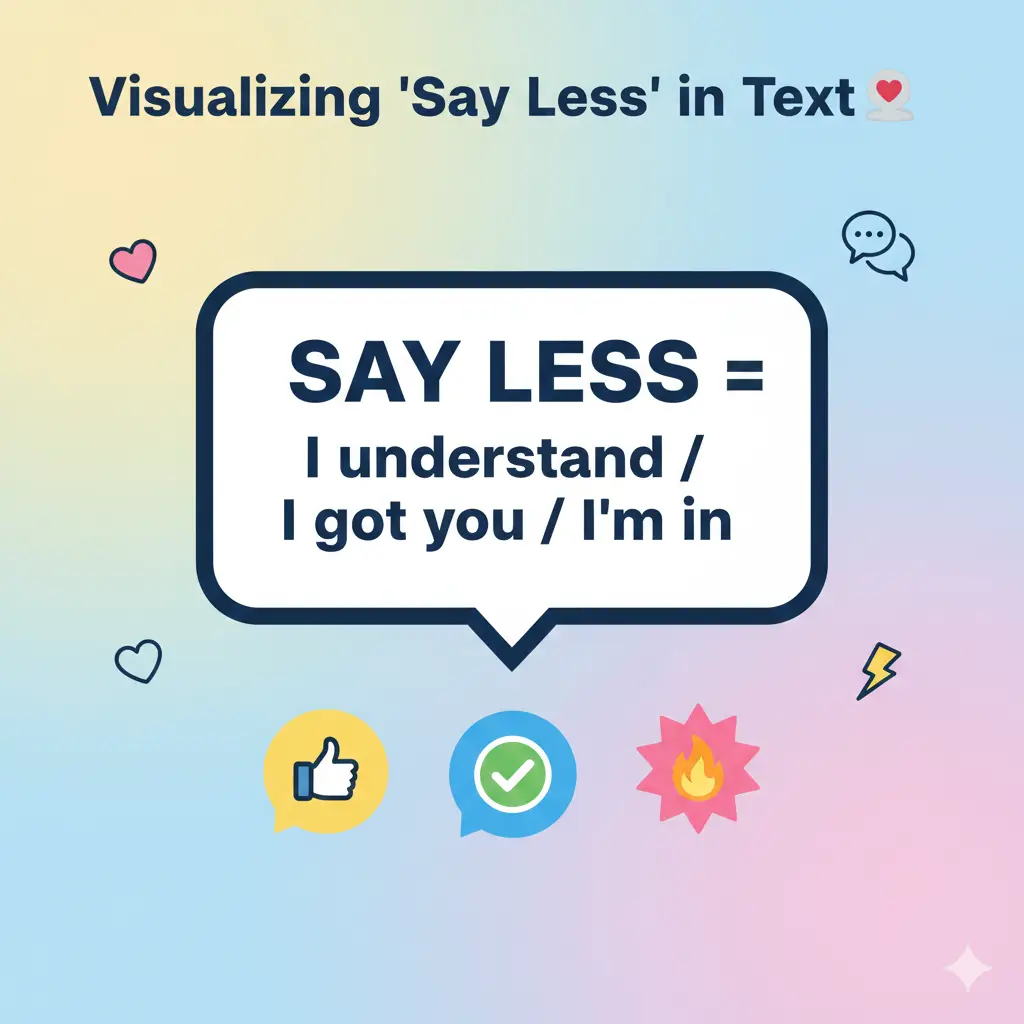 Say Less Meaning Text