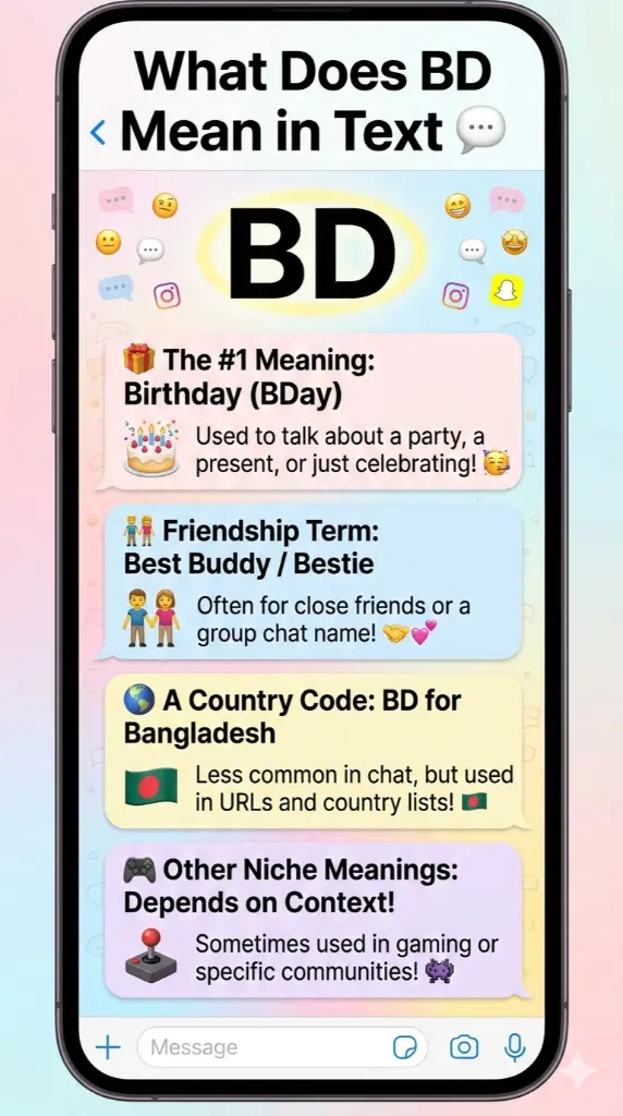 BD Mean in Text
